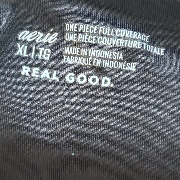 NEW WITH TAGS Aerie Ribbed Wrap One Piece Polka Dot Swimsuit Size XL Size 16 NEW - Picture 5 of 11